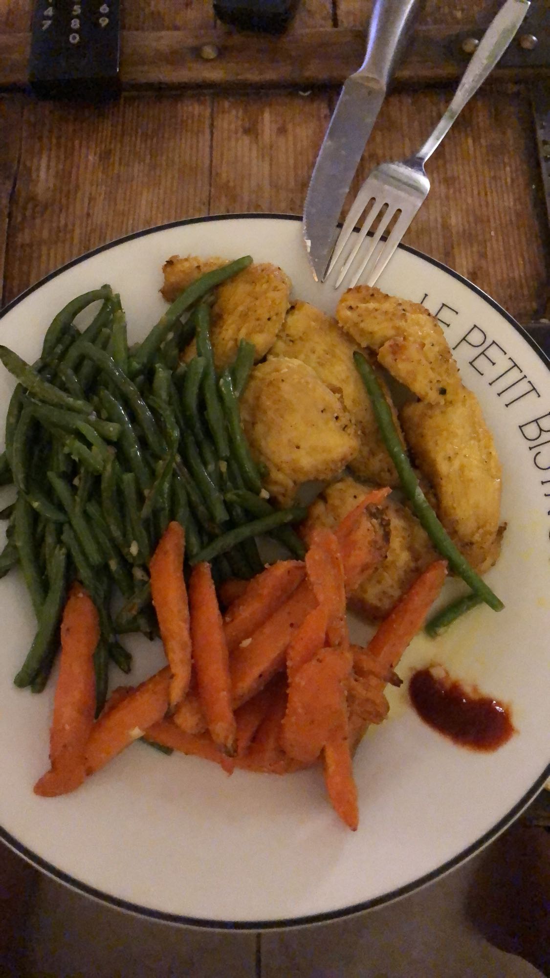 Poulet et légumes sautés