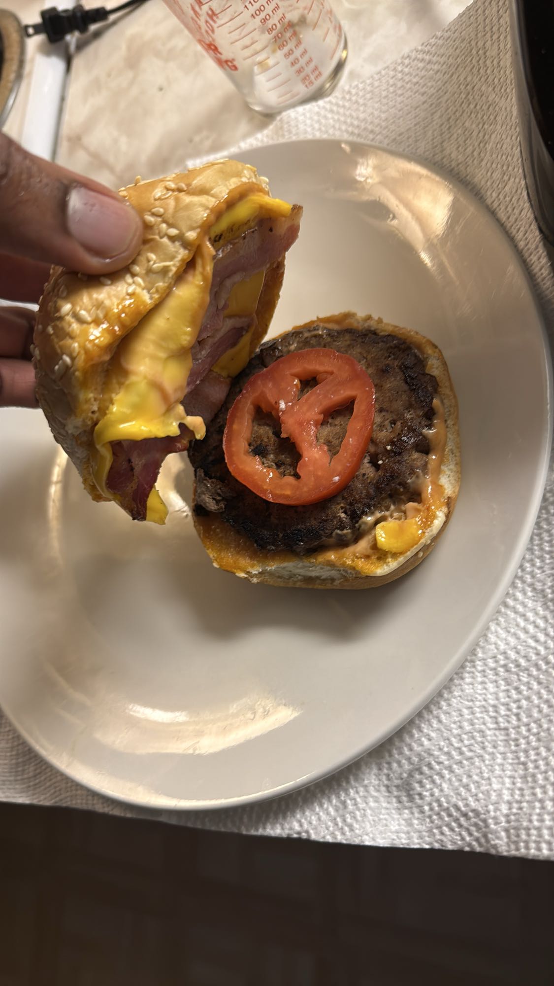 Burger au bacon et fromage