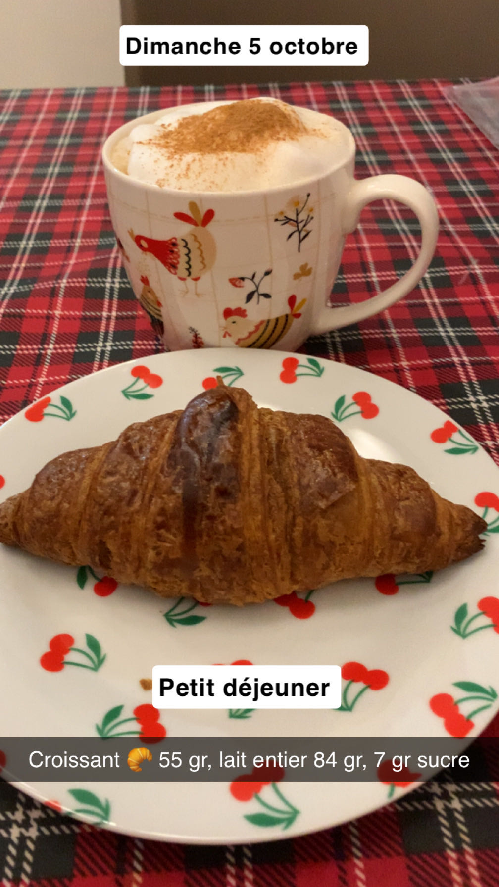 Petit déjeuner croissant