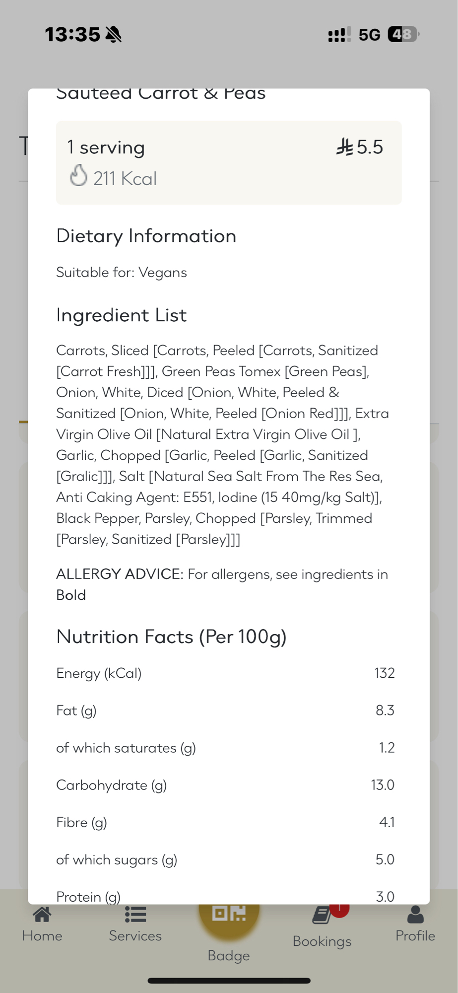 Sauteed Carrot & Peas