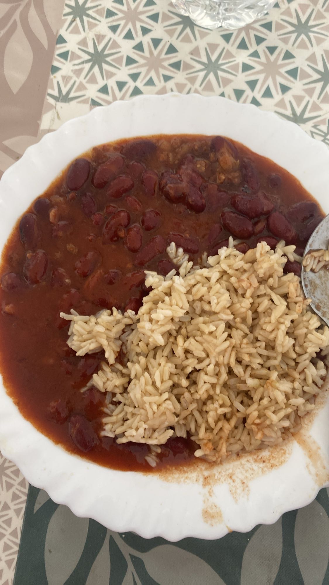 arroz con frijoles rojos