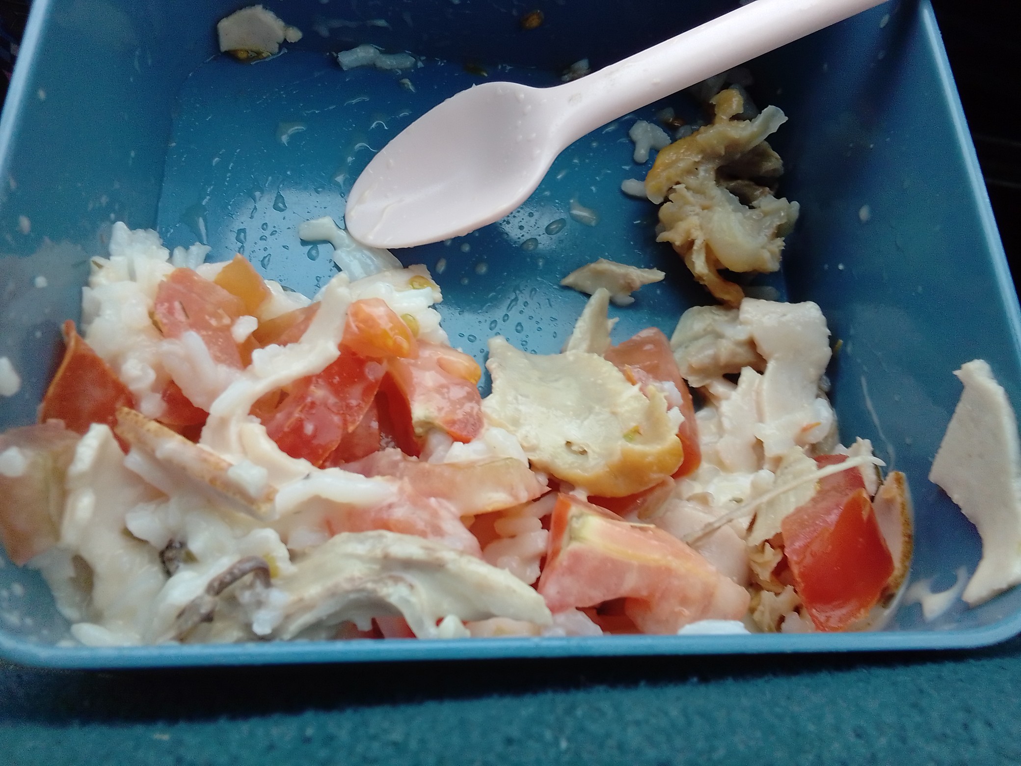 Riz au poulet et légumes