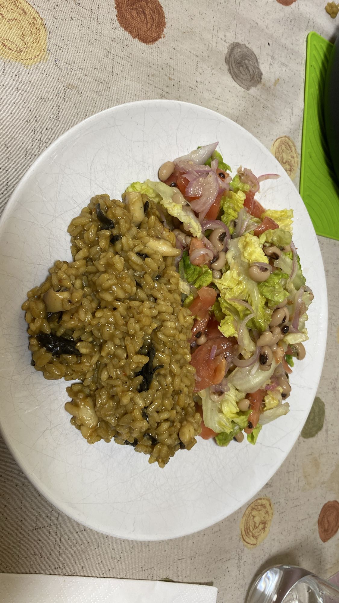Arroz con ensalada mixta