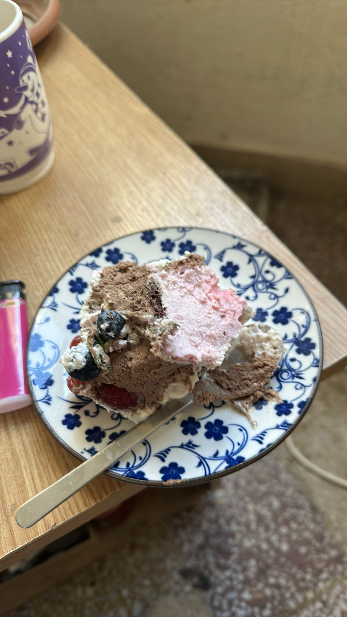 Berry chocolate ice cream cake