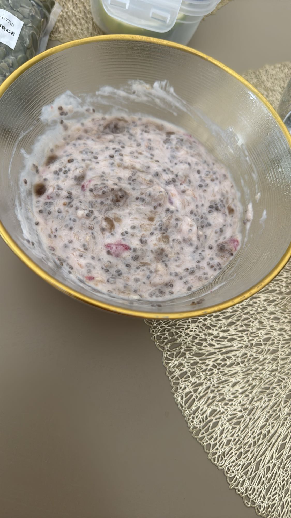 чиа пудинг с йогуртом