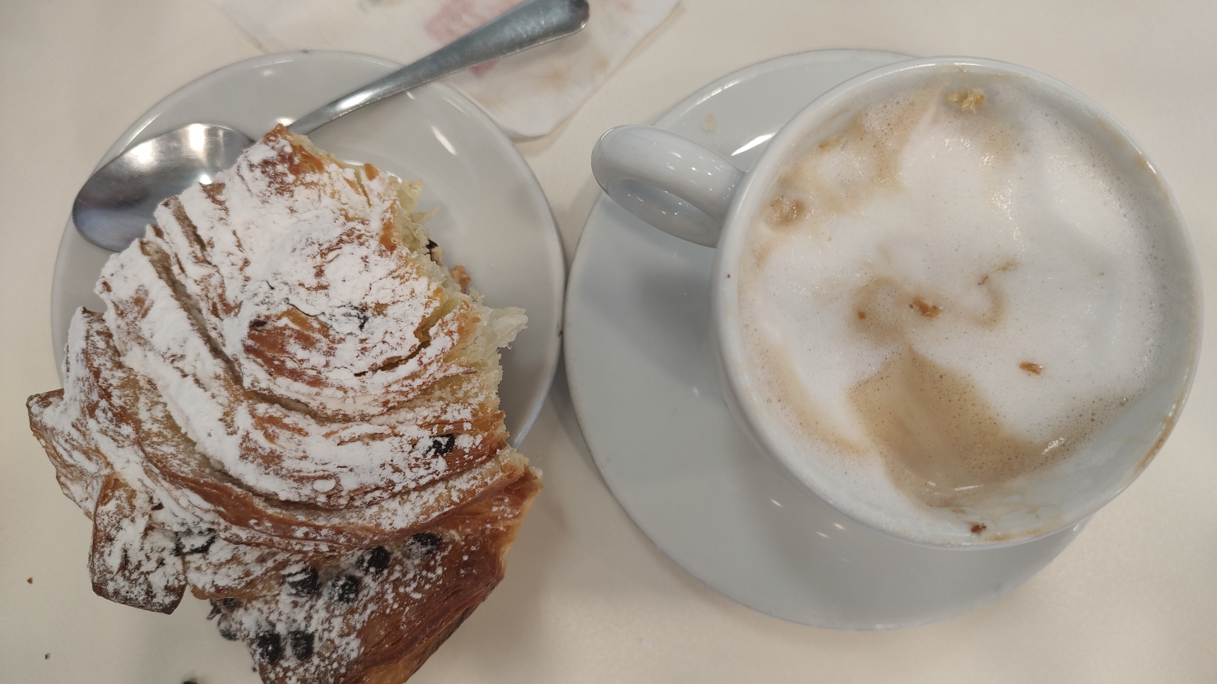 Pastry and Cappuccino