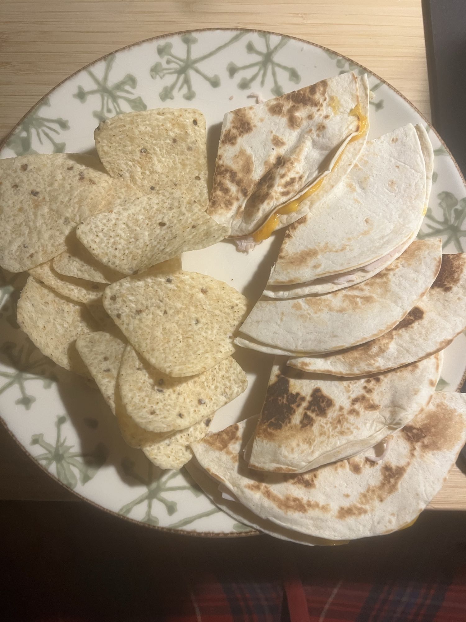 Quesadillas con totopos