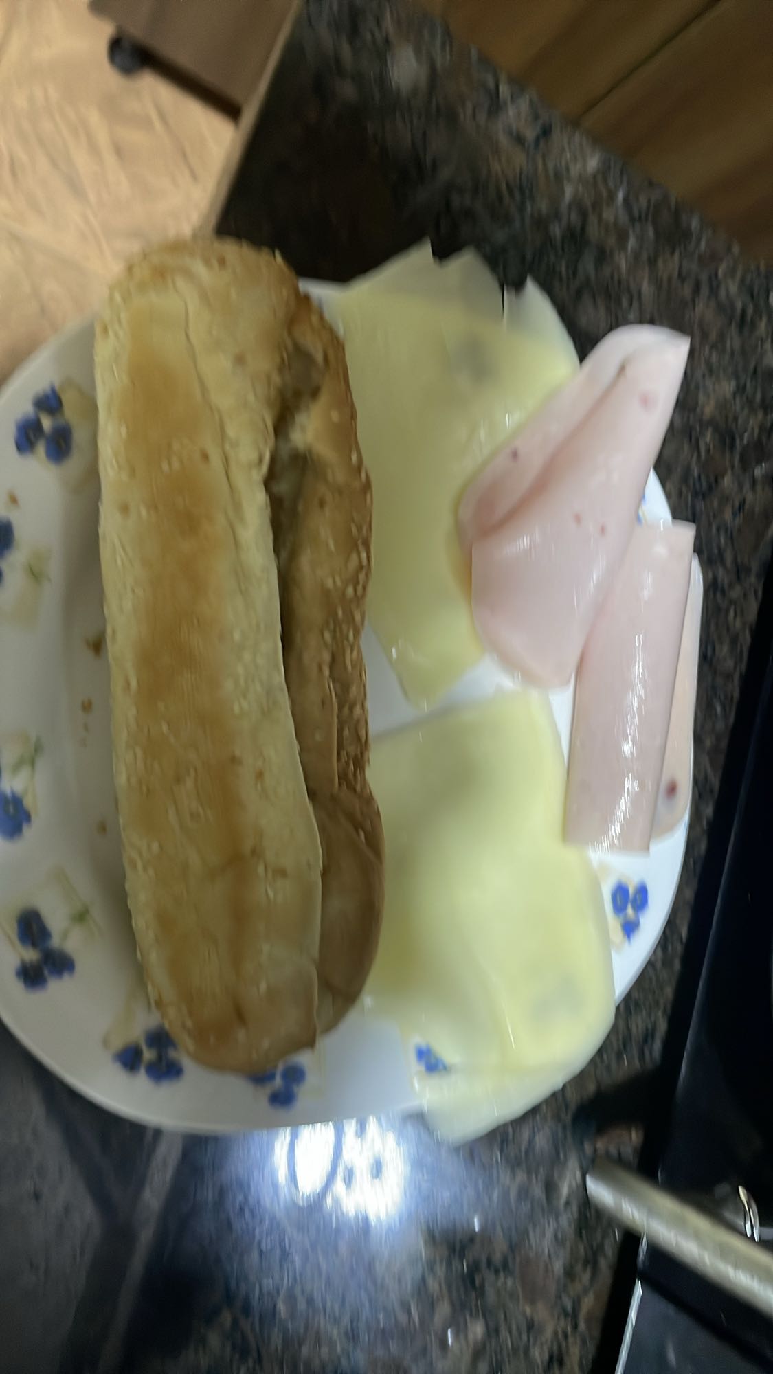Ham and cheese sandwich