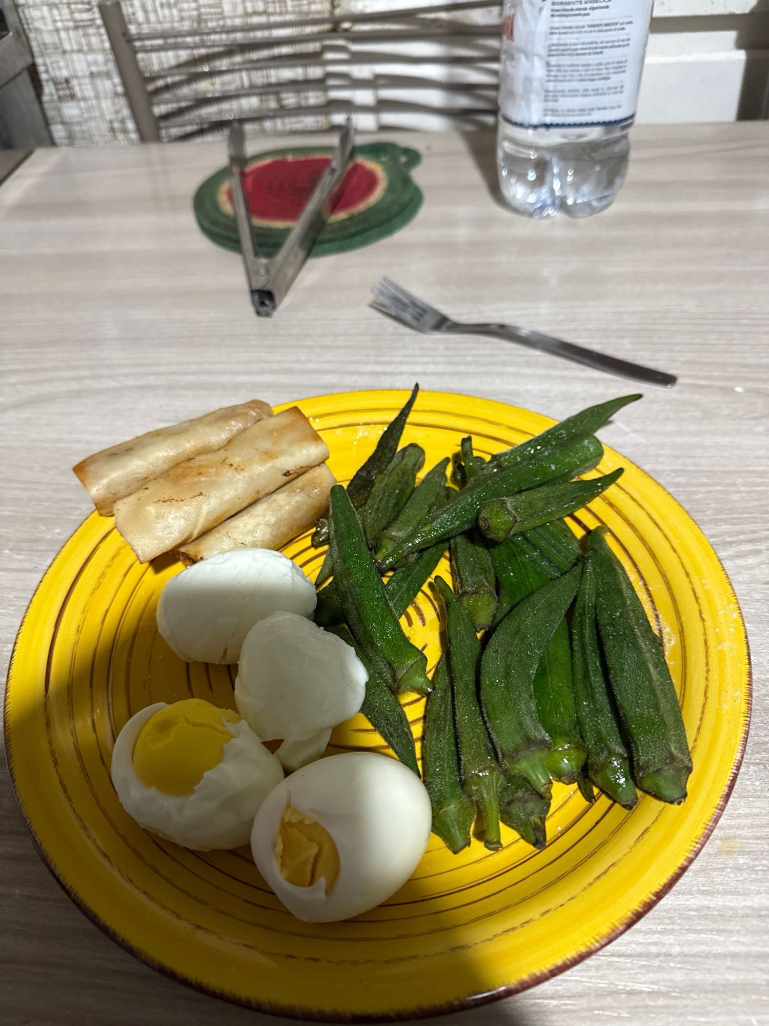 Boiled Eggs with Okra