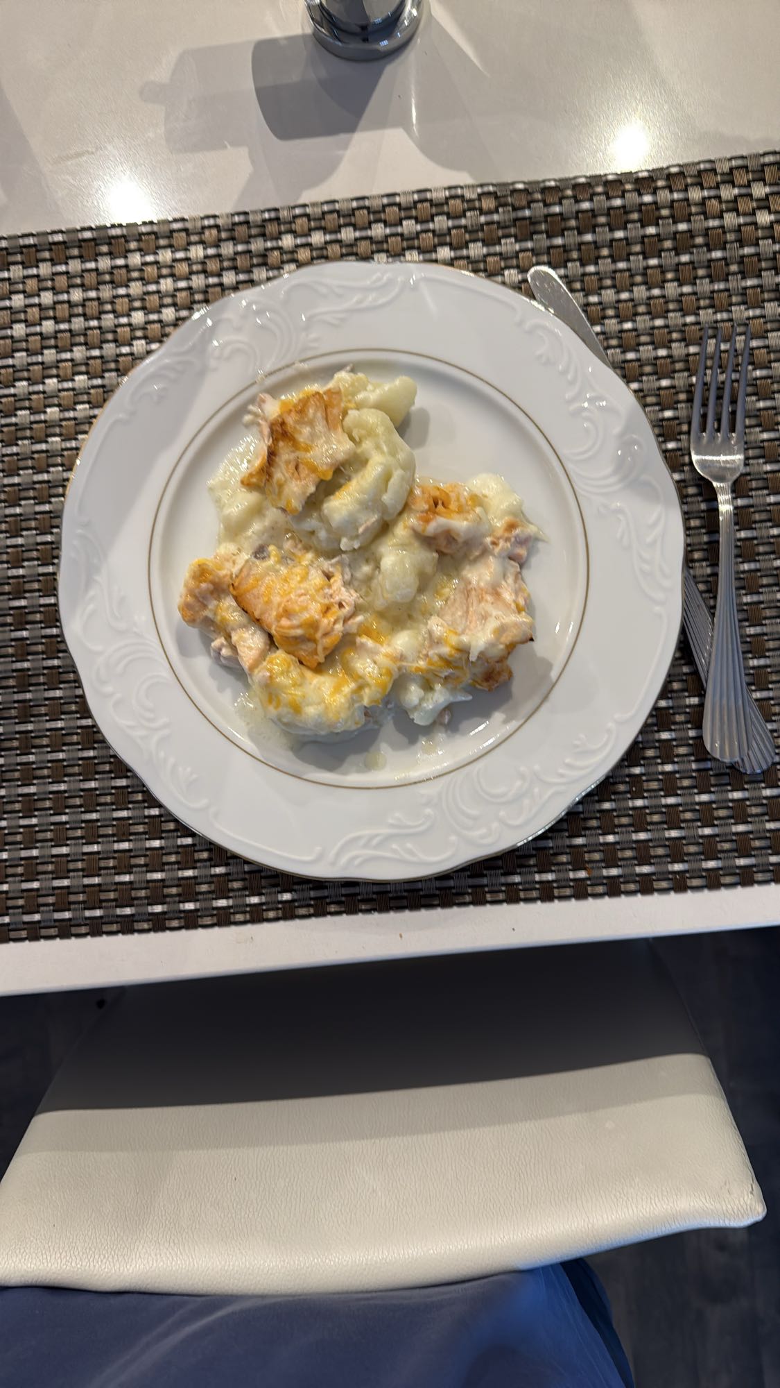 Gratin de saumon et chou-fleur