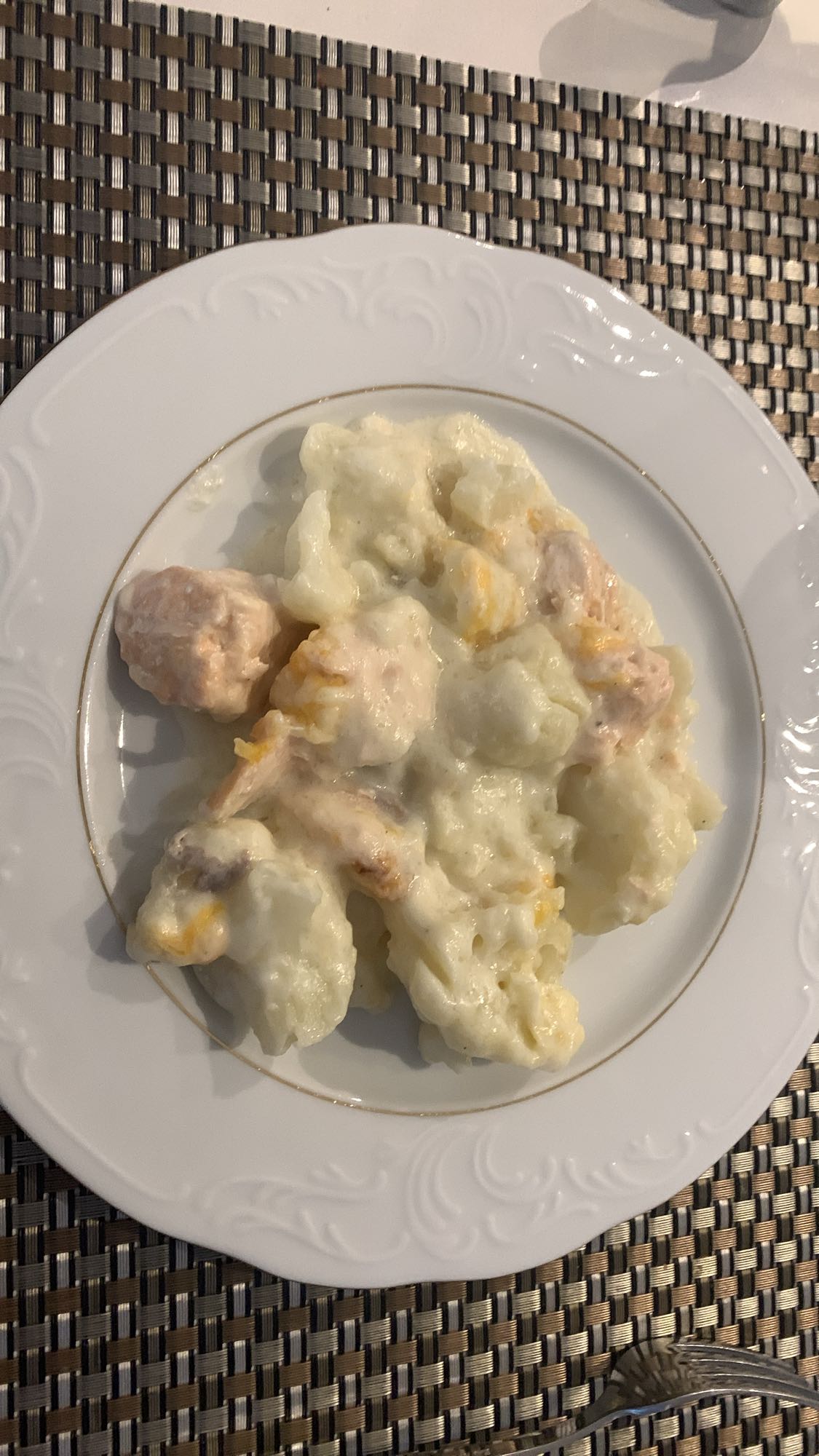 Gratin chou-fleur saumon