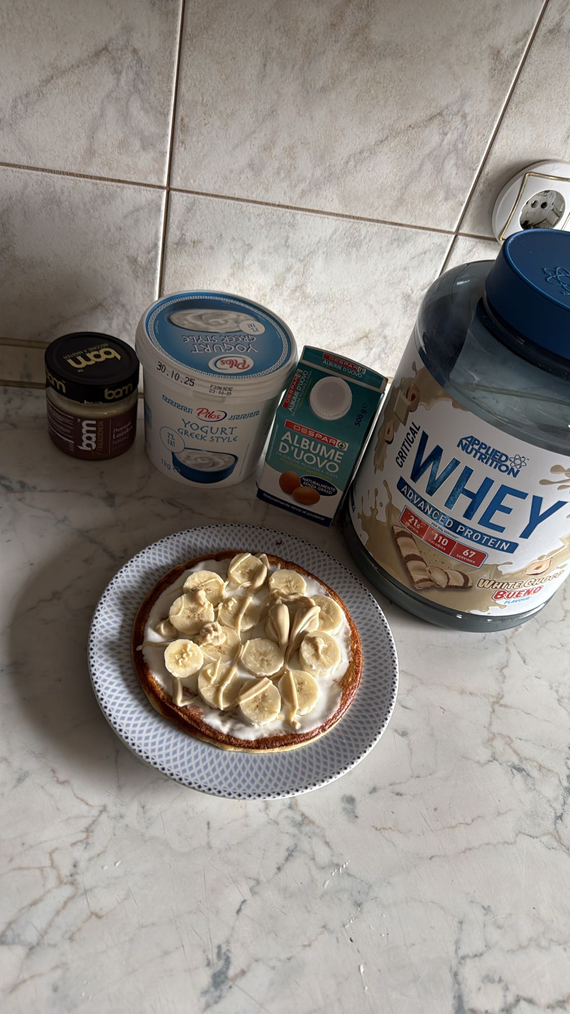 Protein Banana Yogurt Pancake