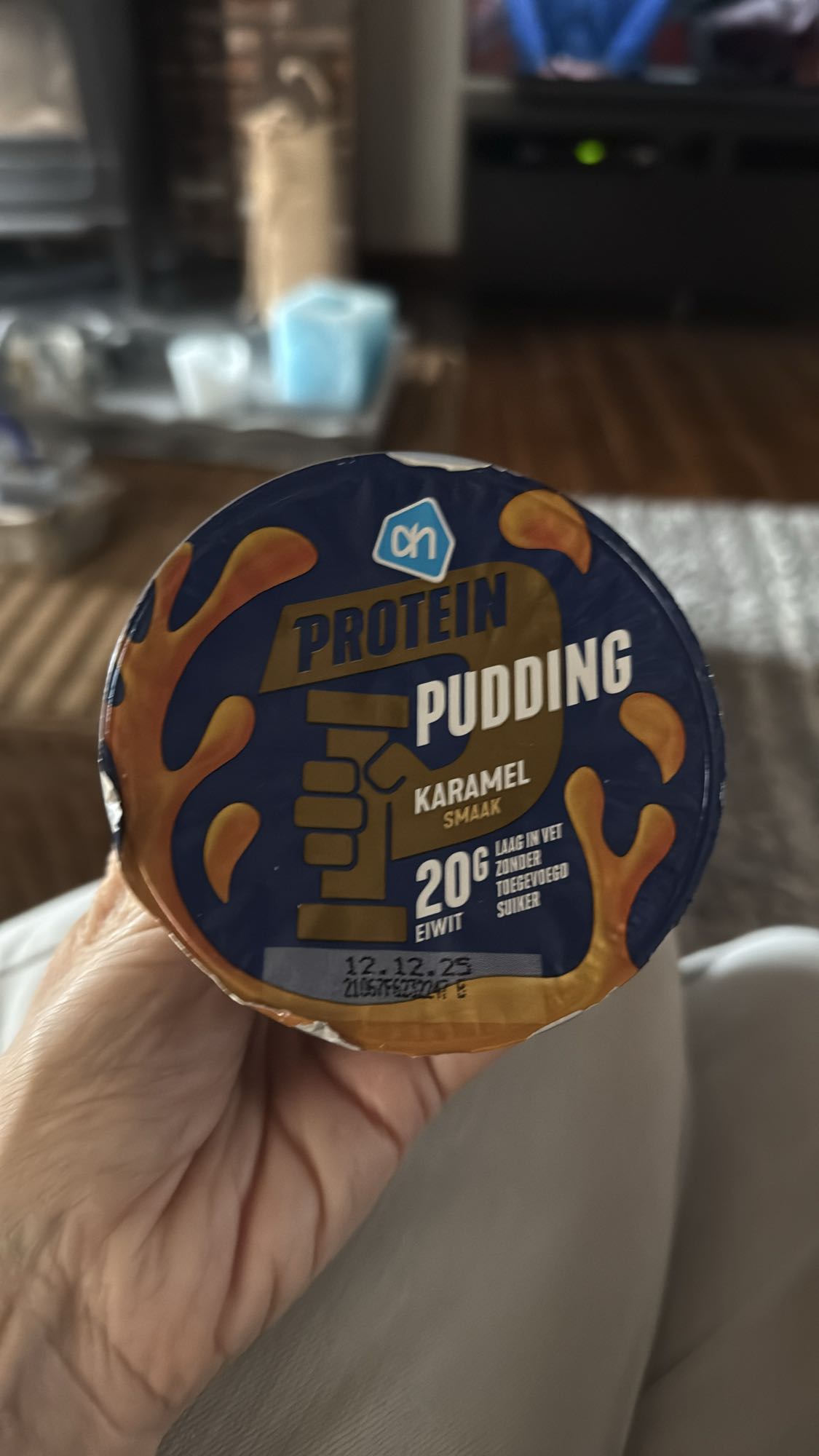 Karamel proteïne pudding