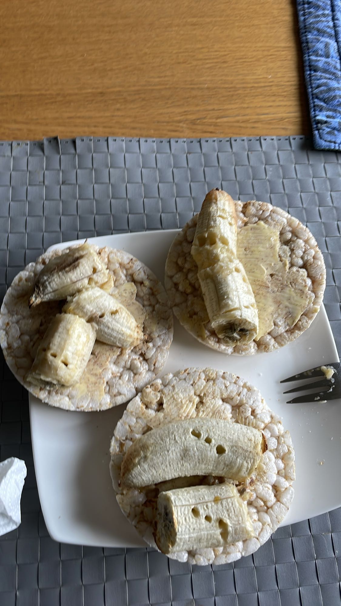 Wafle ryżowe z bananem