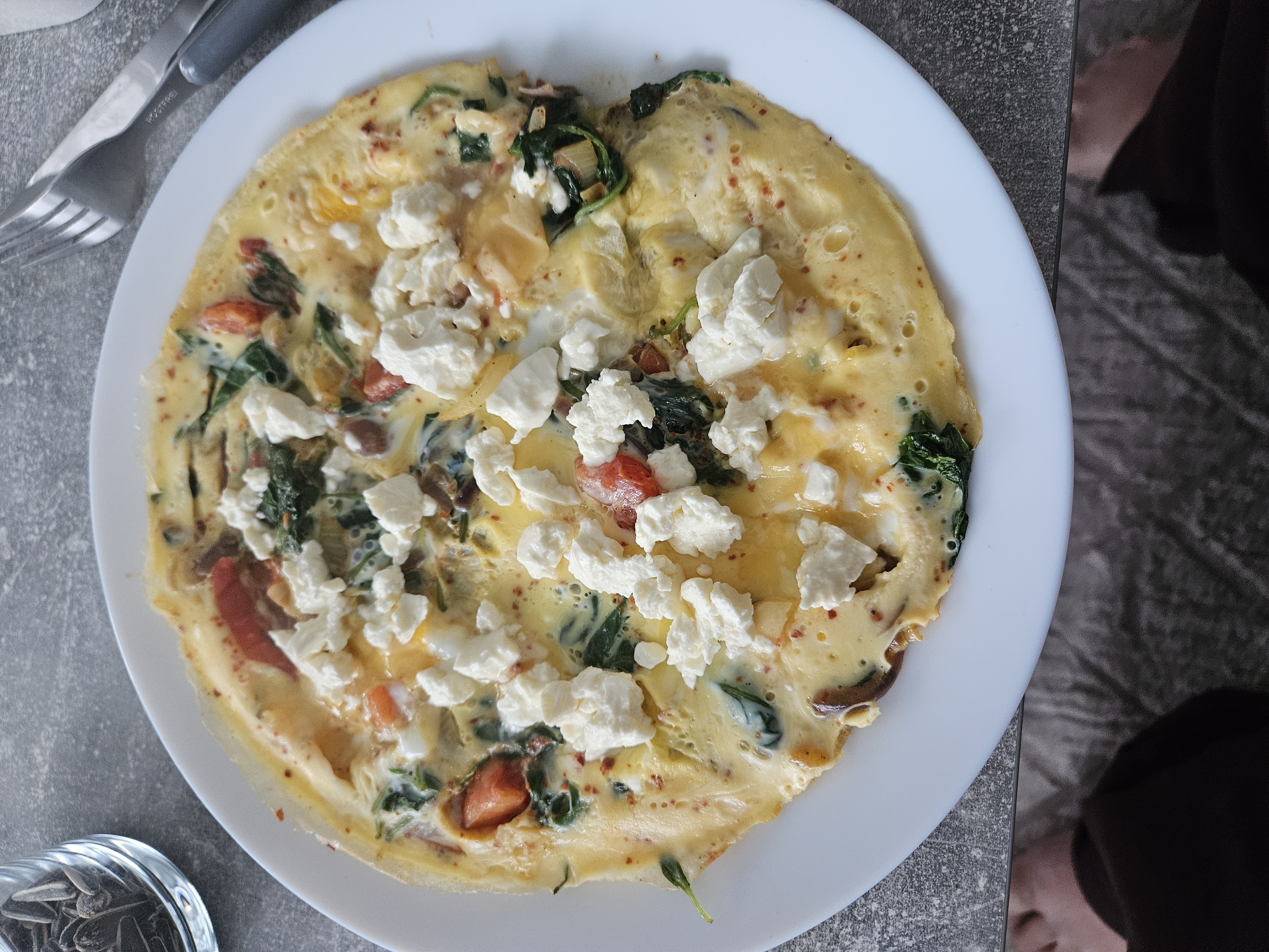 Groente omelet met feta