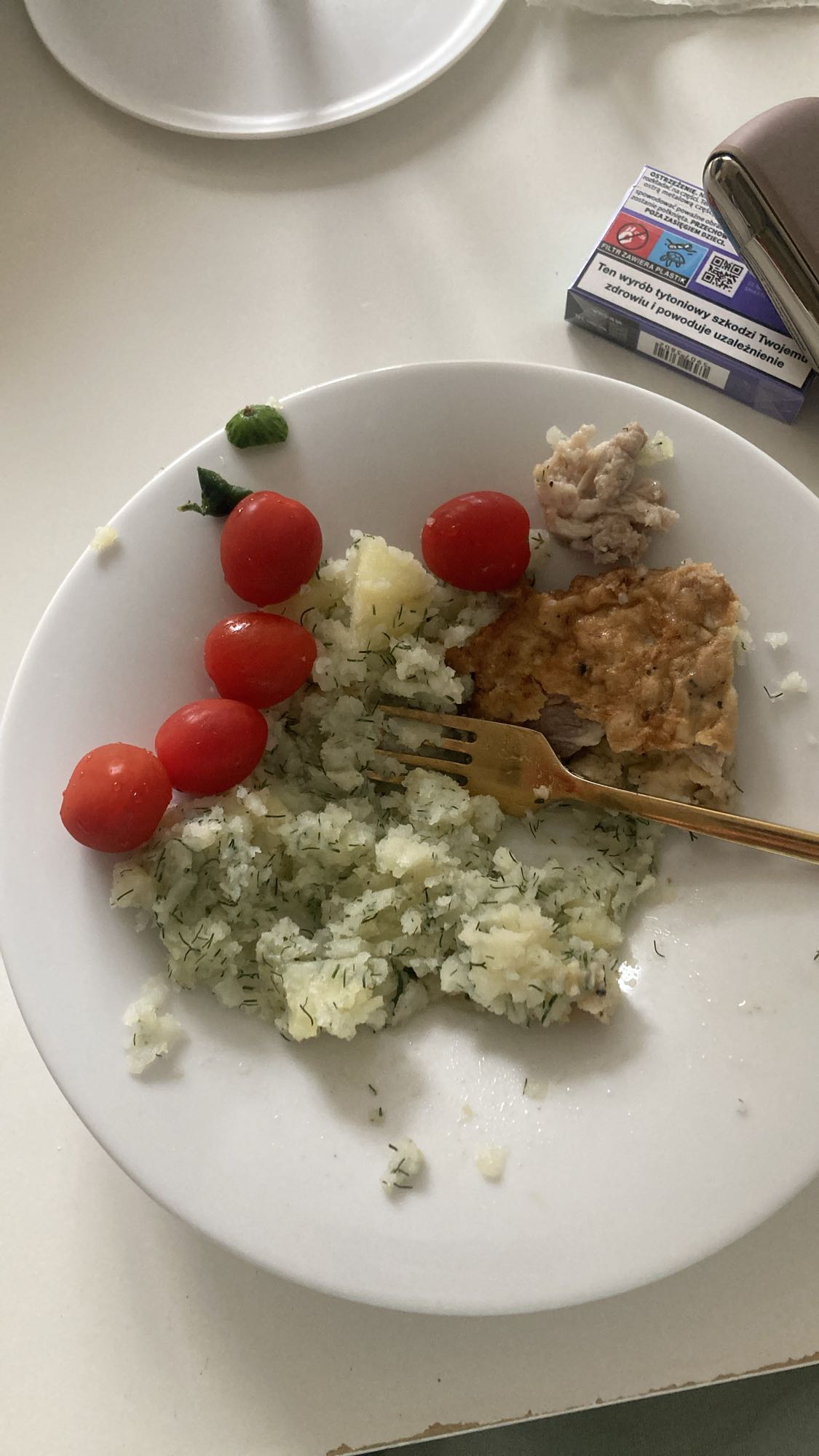 Chicken, potatoes, tomatoes