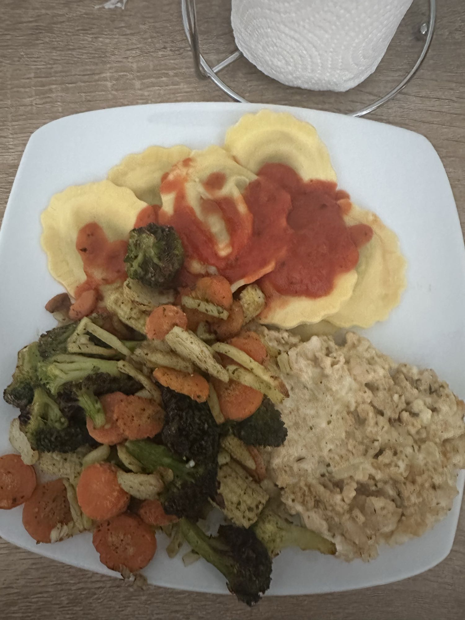 Raviolis légumes et poulet