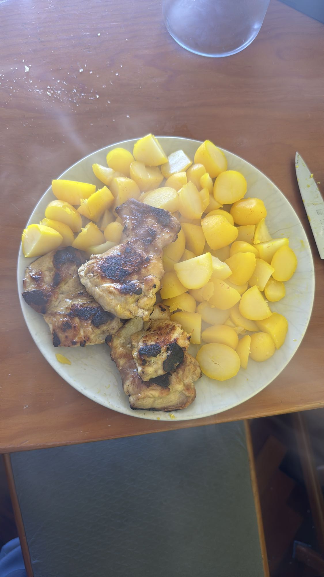 pollo a la plancha con papas