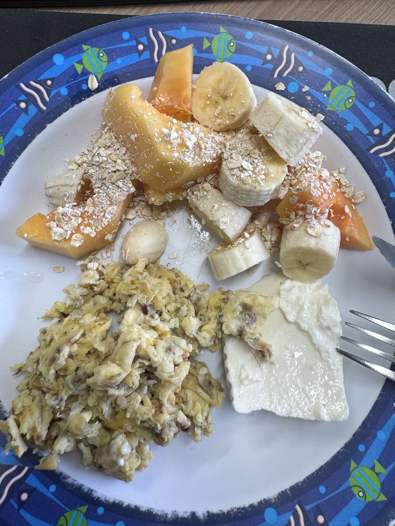 Café saudável com frutas