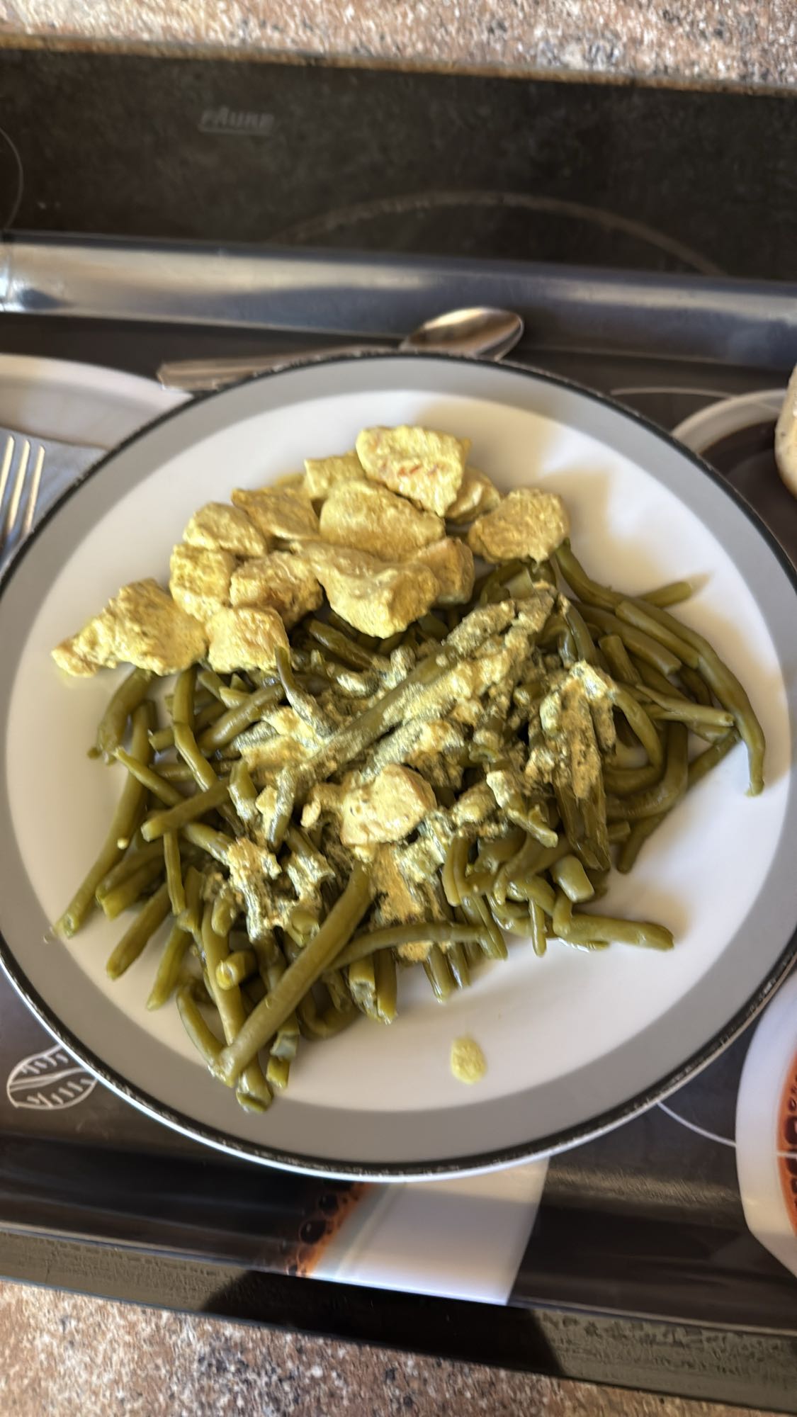 Poulet aux haricots verts