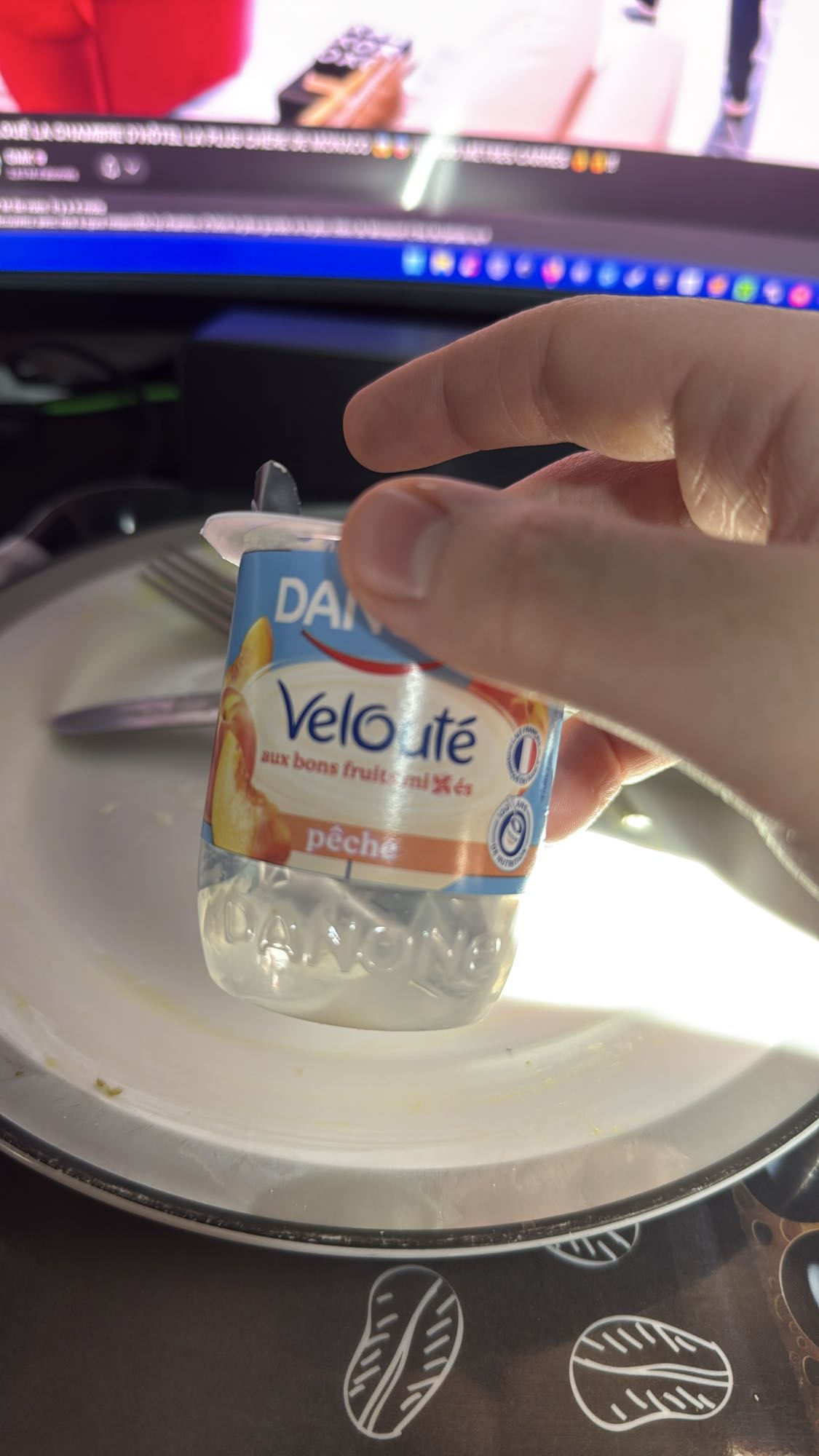 Yaourt pêche Danone