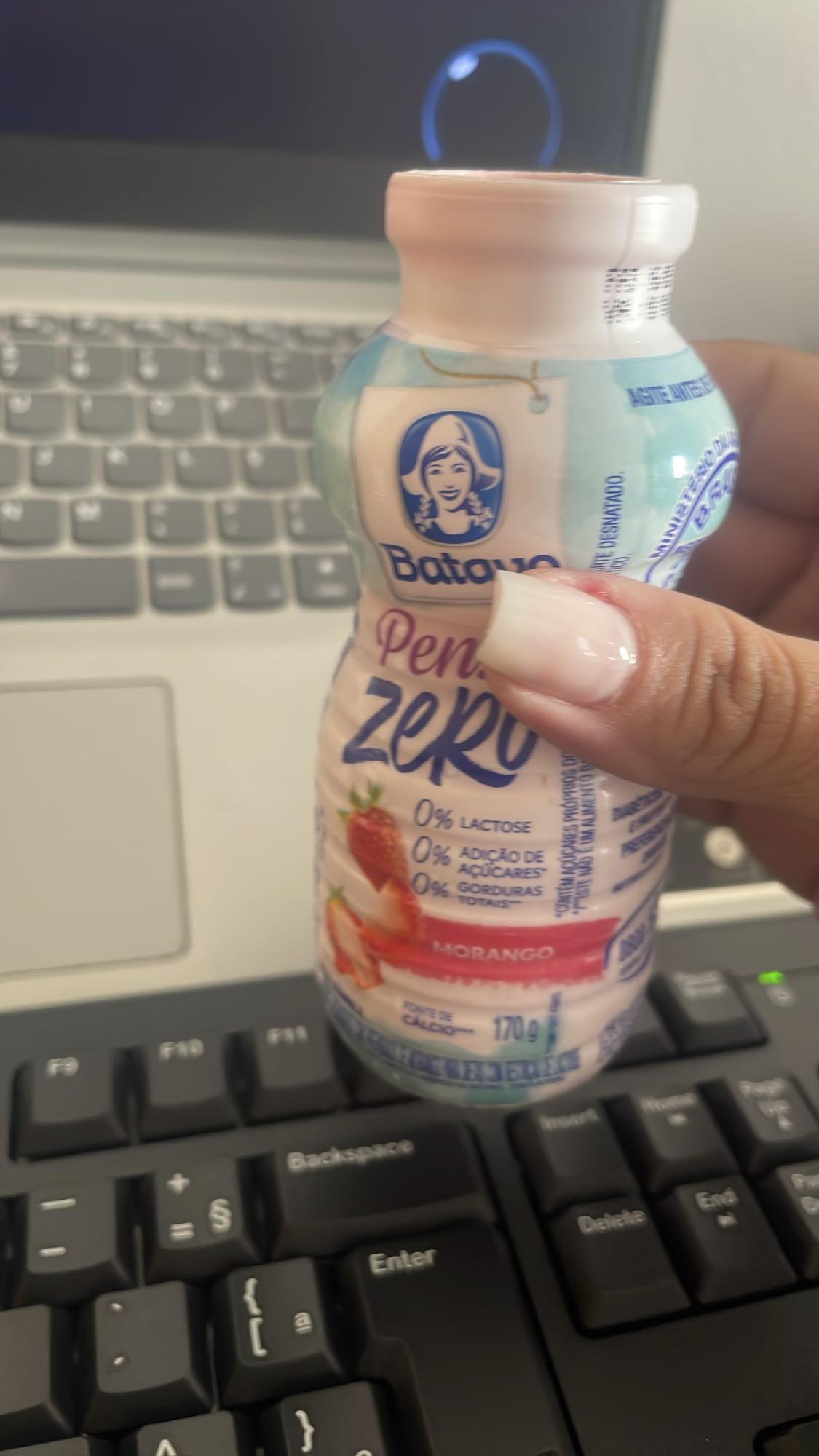 Iogurte morango zero lactose