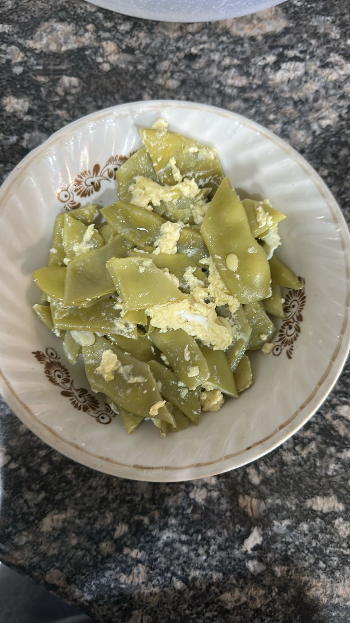 Green beans with egg