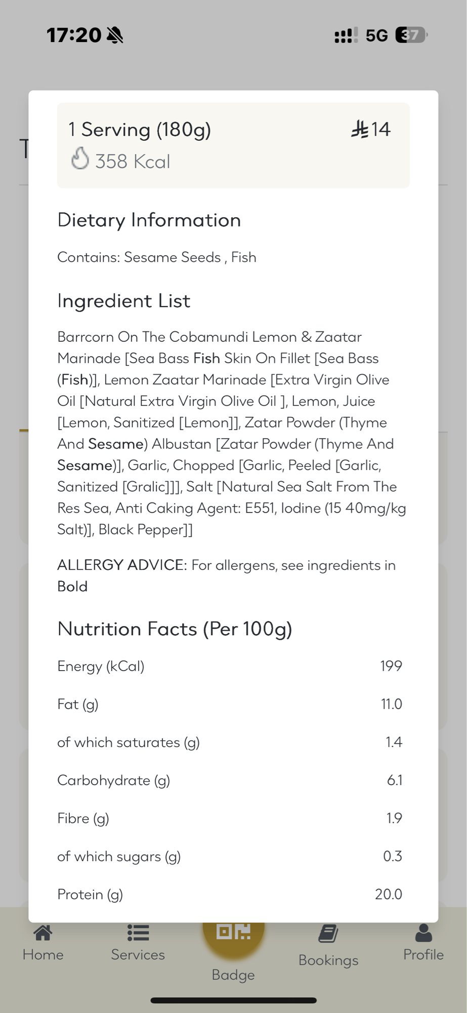 Sea Bass Lemon Zaatar