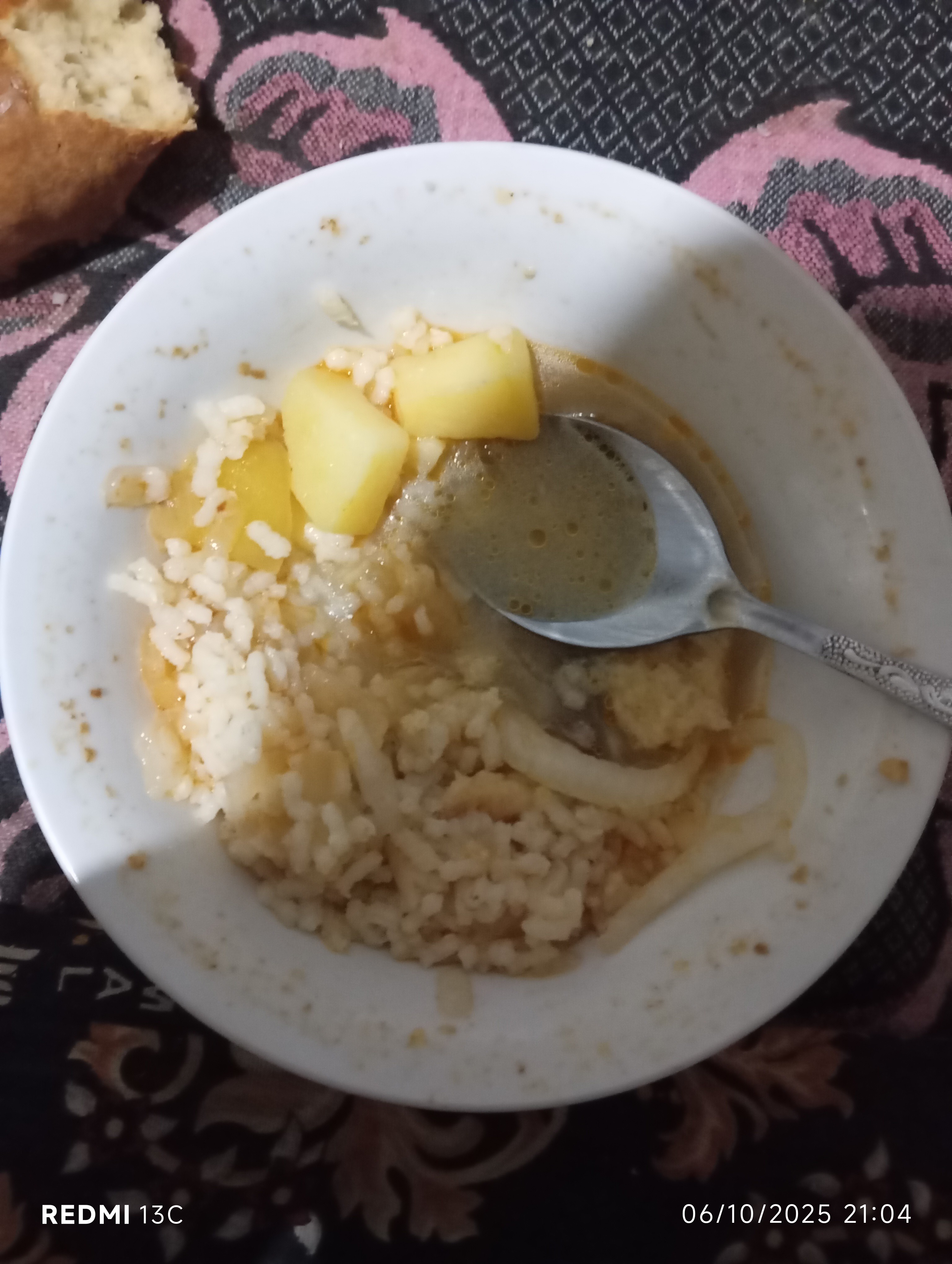 Potato rice soup