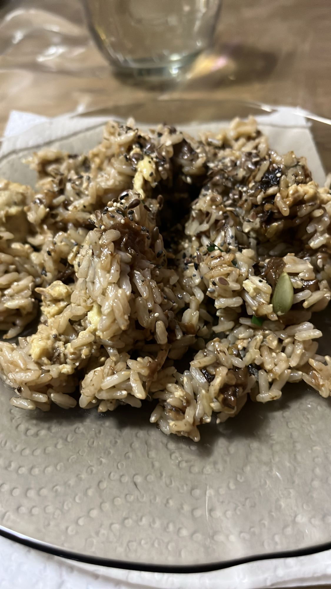 Arroz integral con huevo