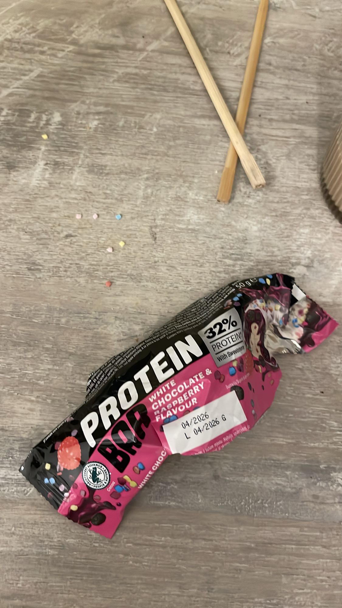 Baton proteic ciocolată albă