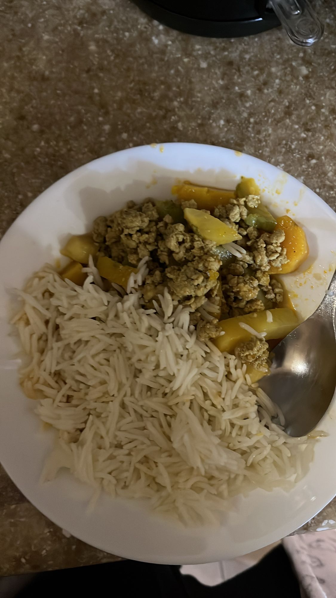 Rice with ground meat & veg