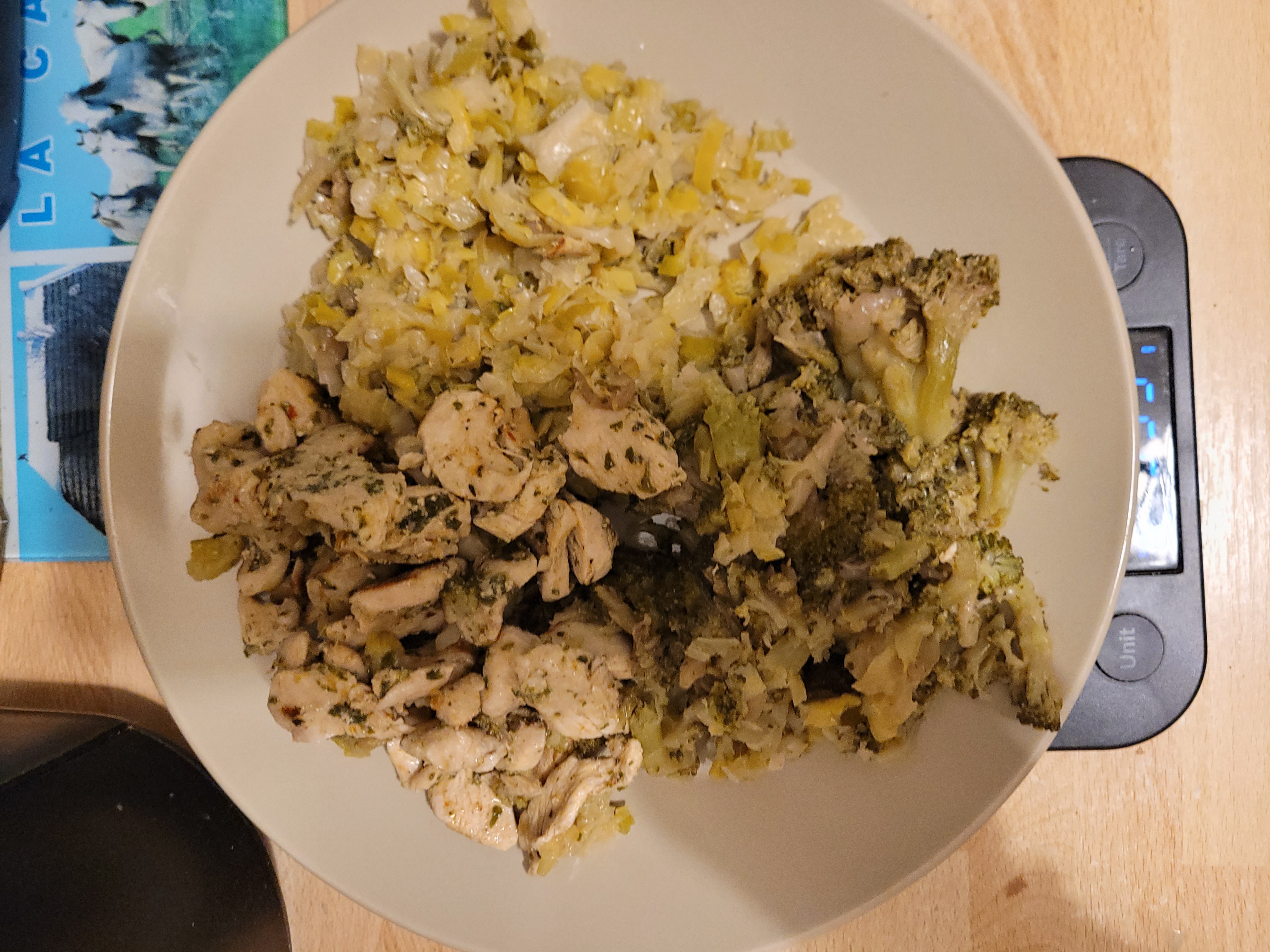 Poulet aux légumes vapeur