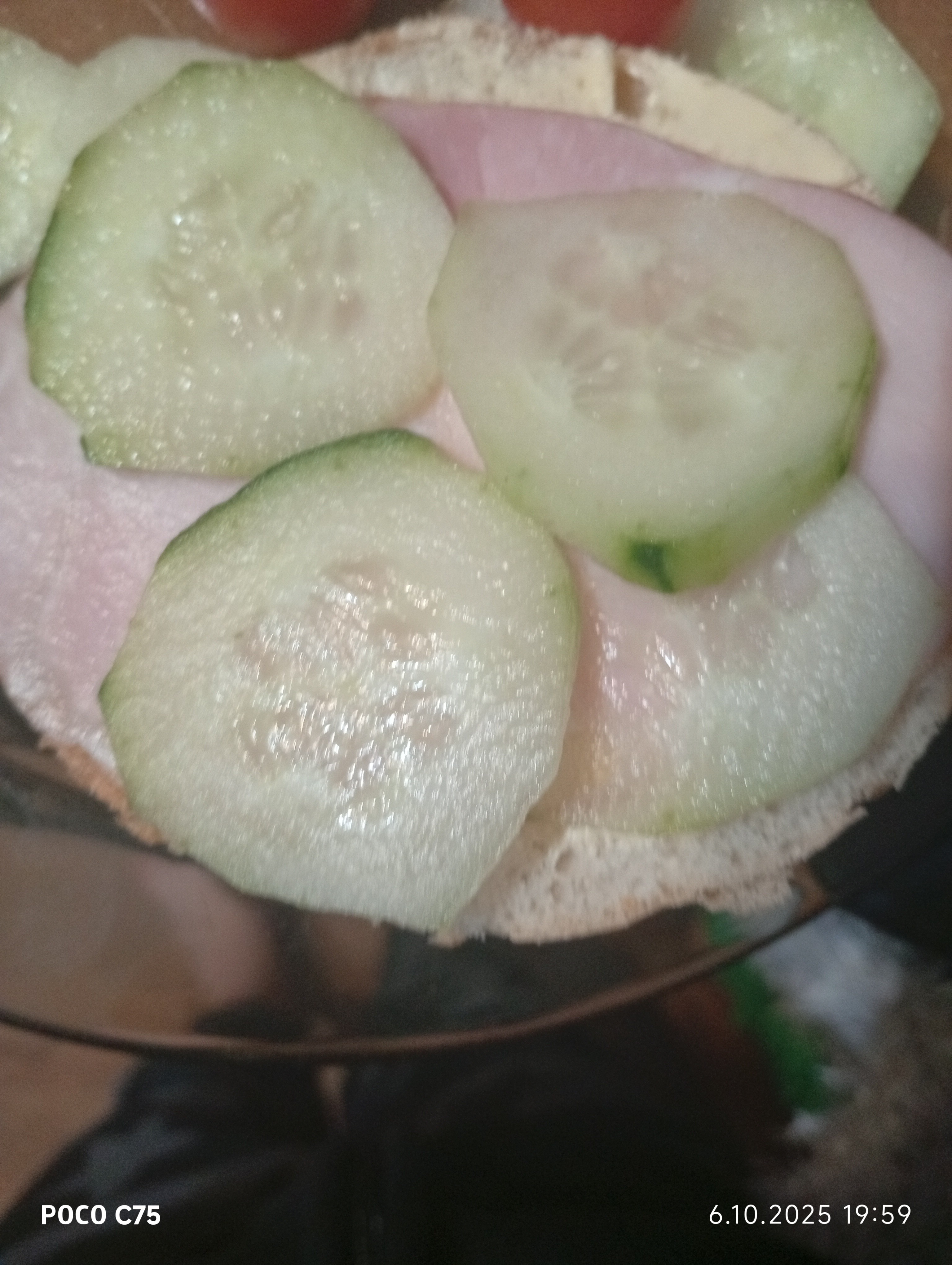 Ham Cucumber Sandwich