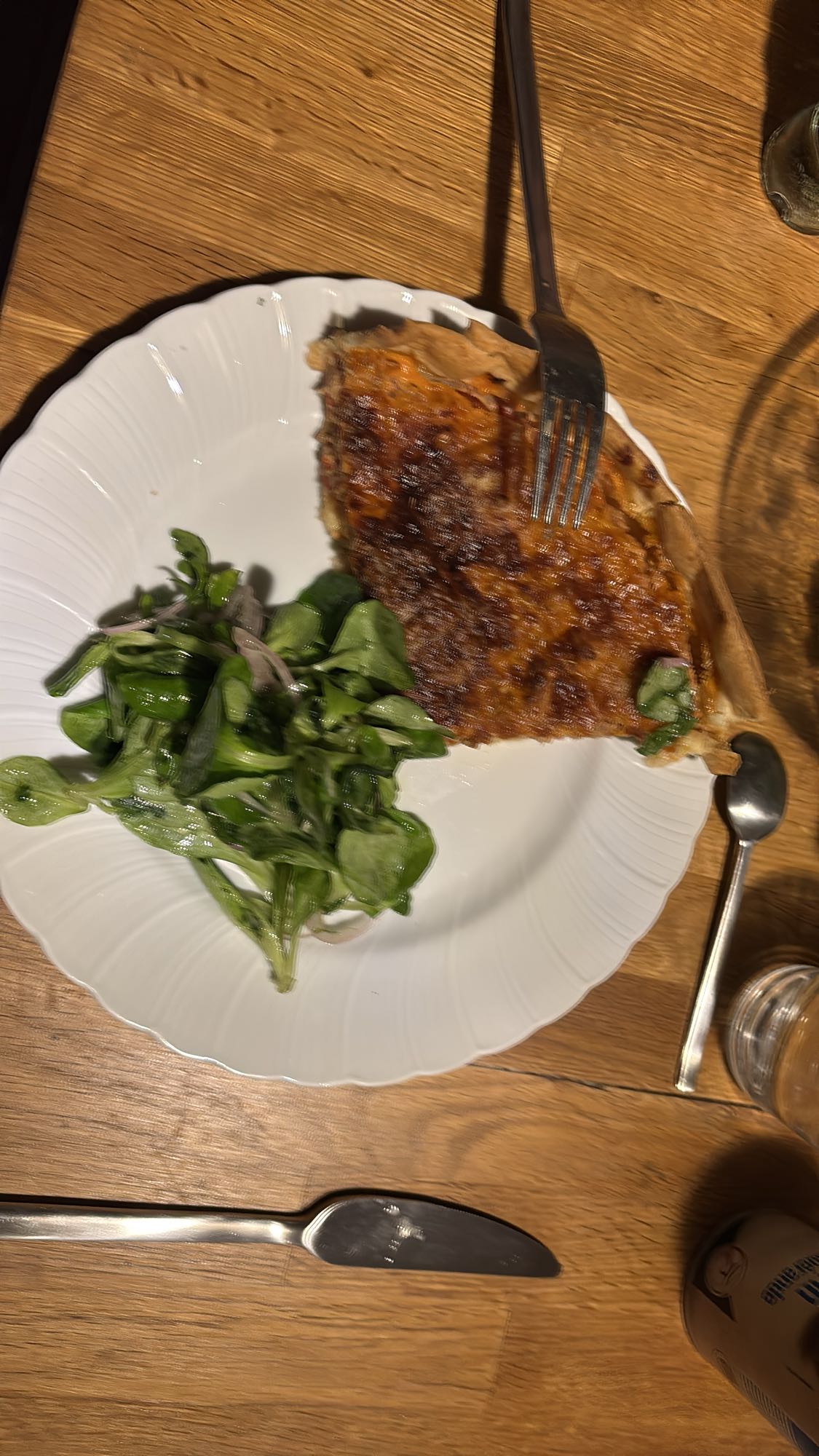 Quiche et salade verte