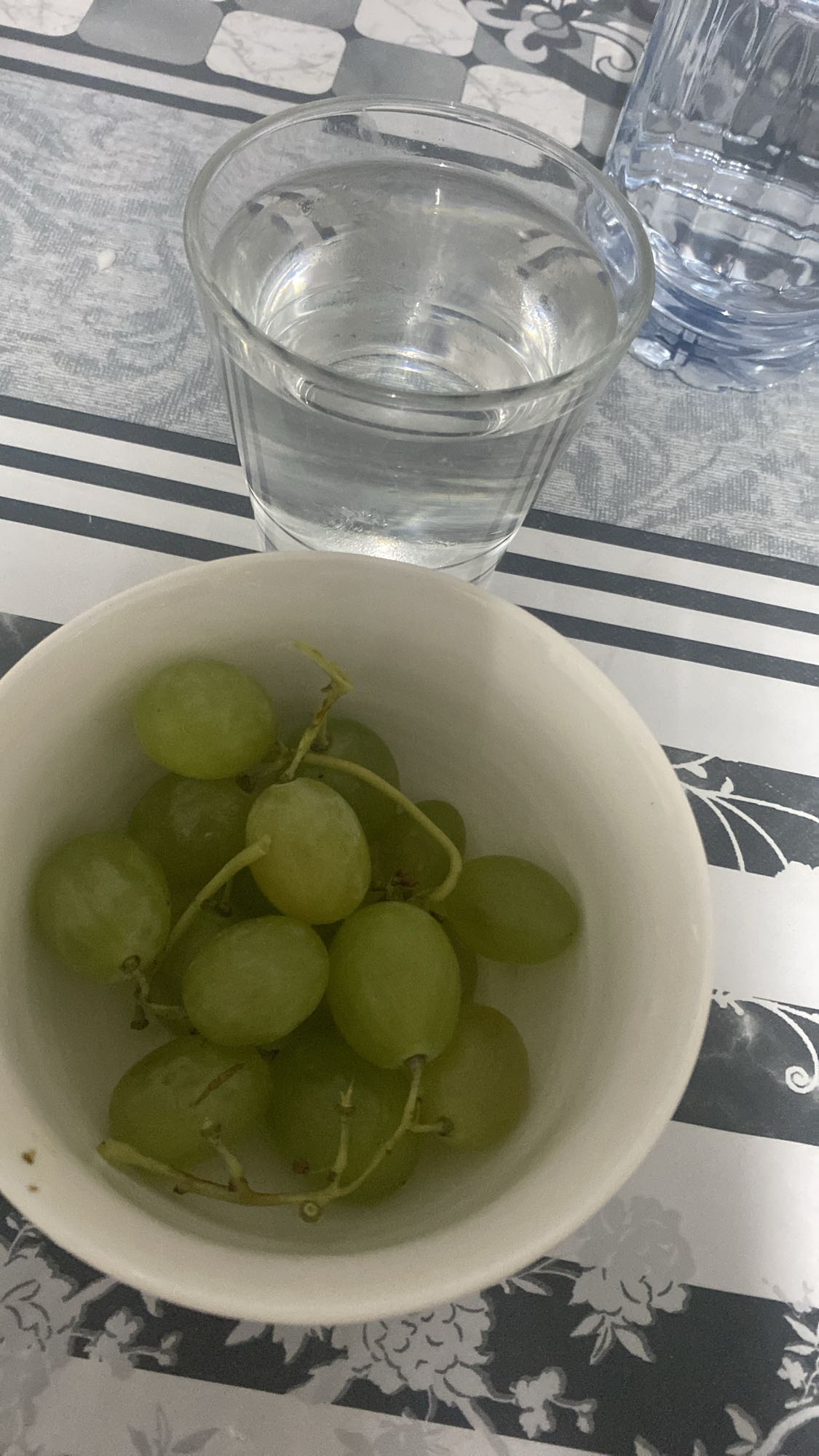 Uvas y agua
