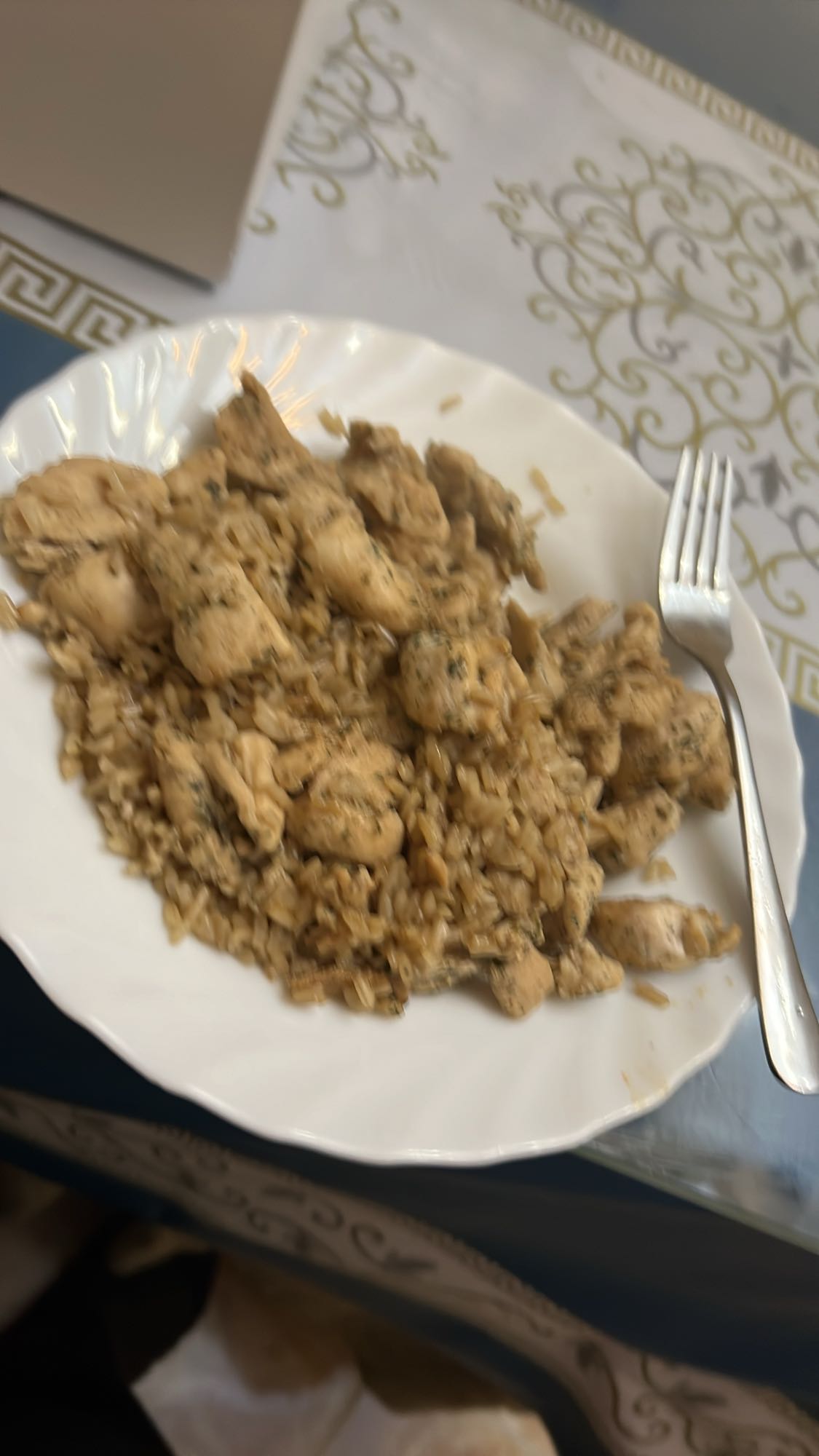 Pollo con arroz integral