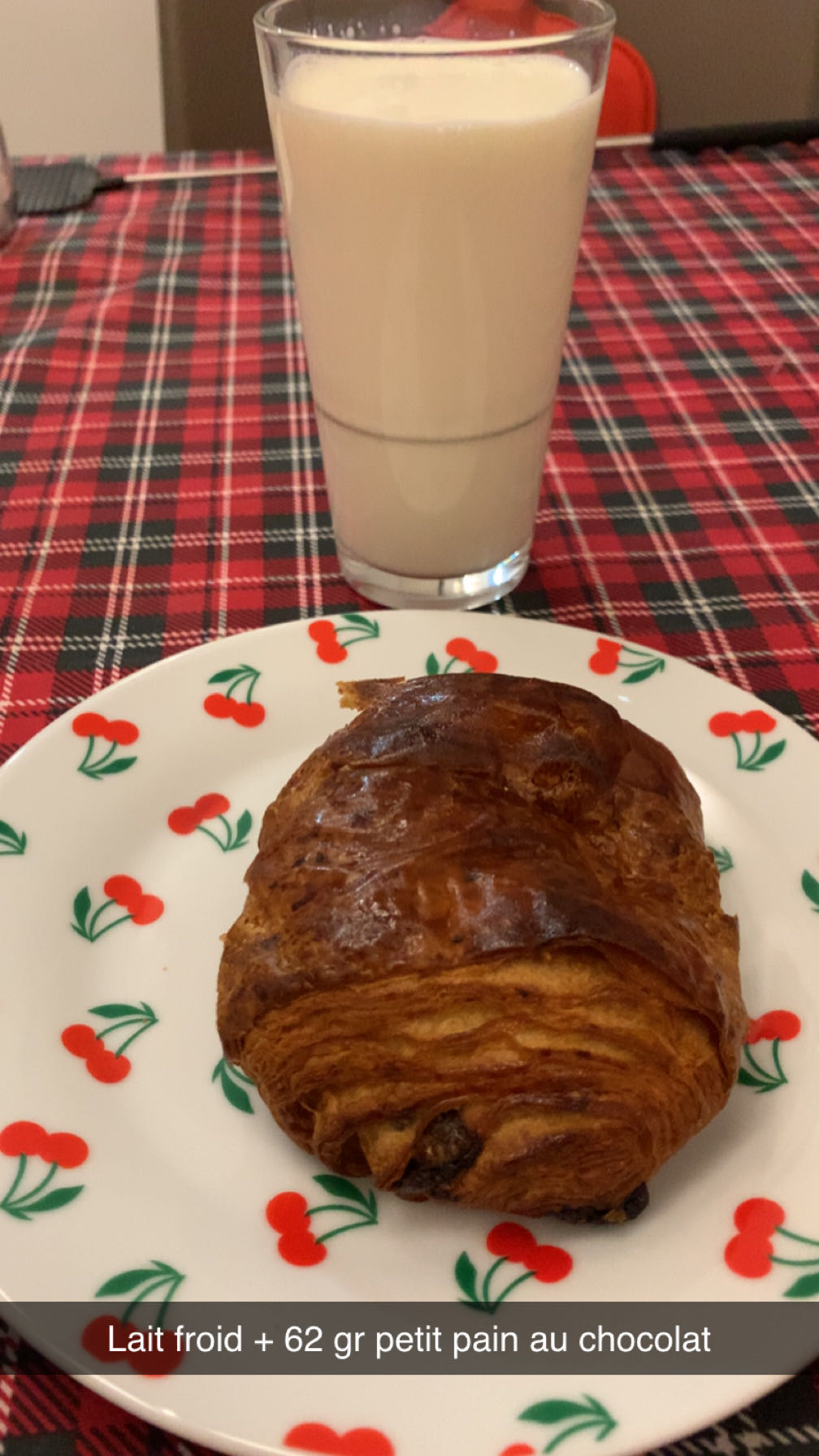 Lait et pain au chocolat