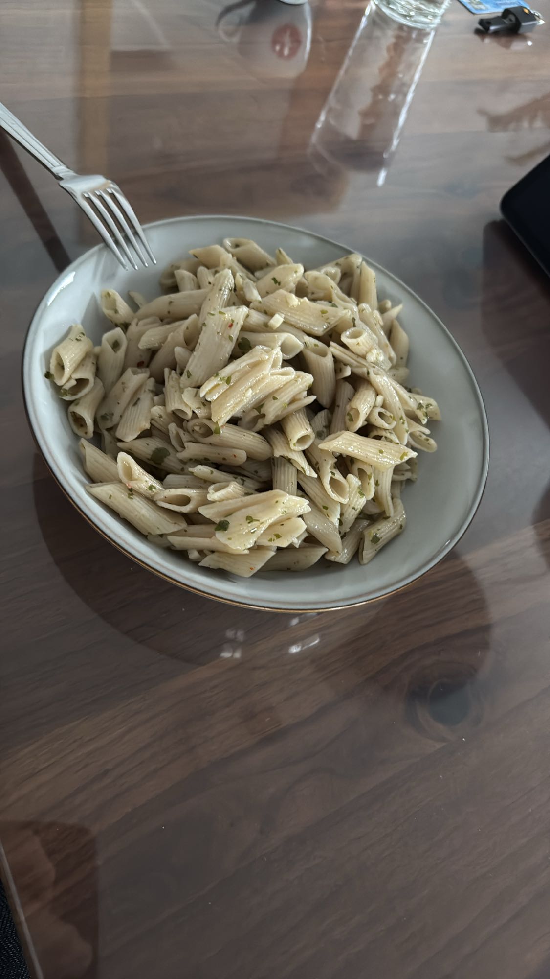 Dinkel Penne mit Aglio e Olio