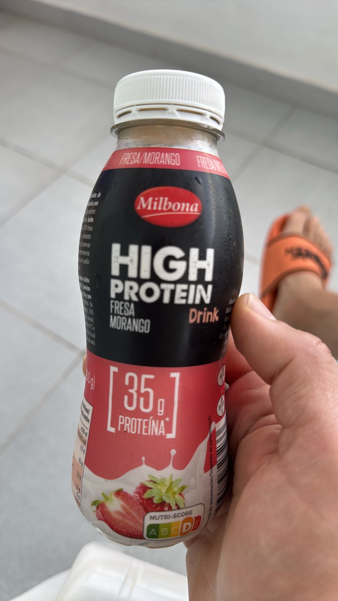 batido proteico fresa