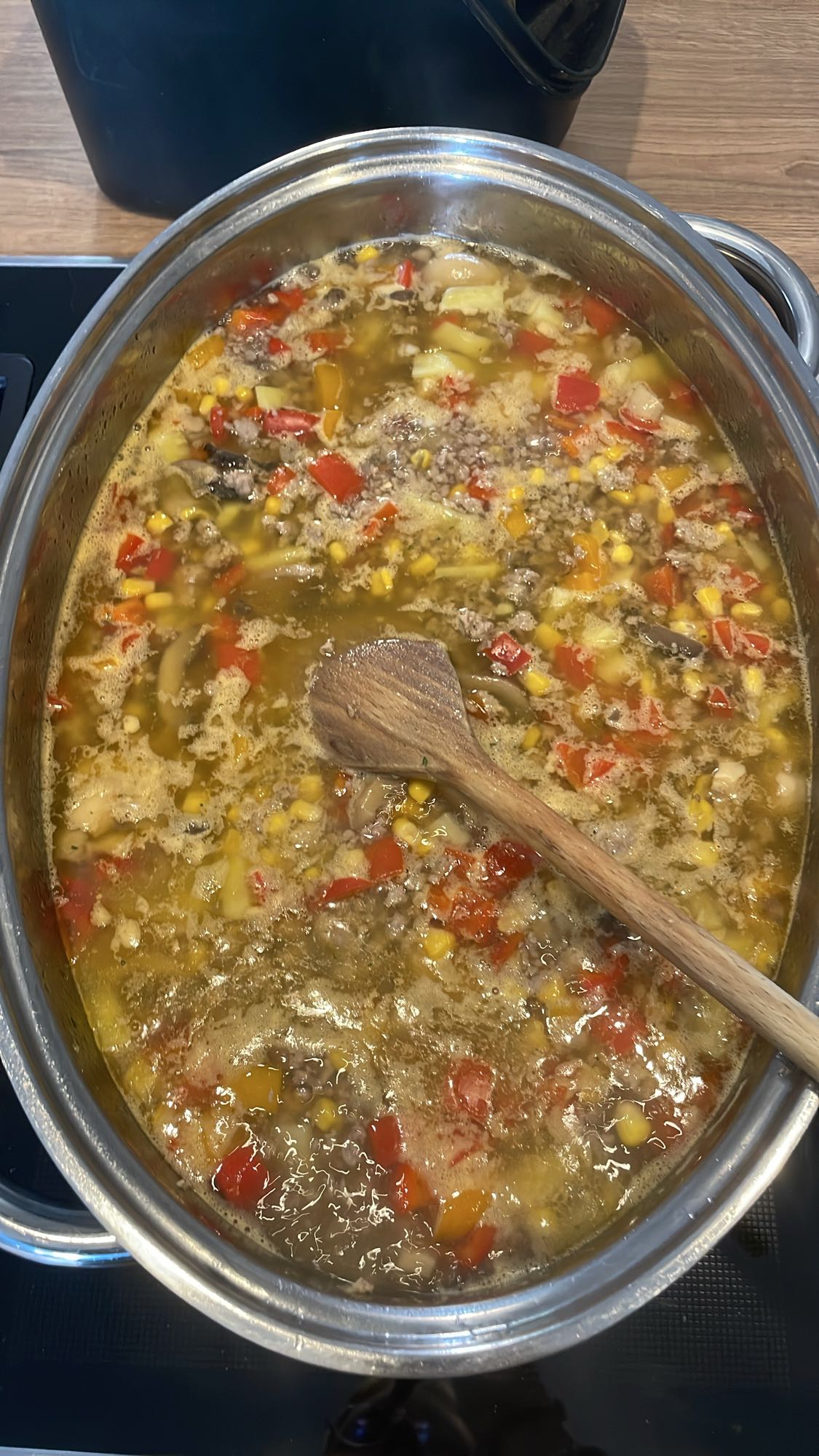 Gemüsesuppe mit Hackfleisch