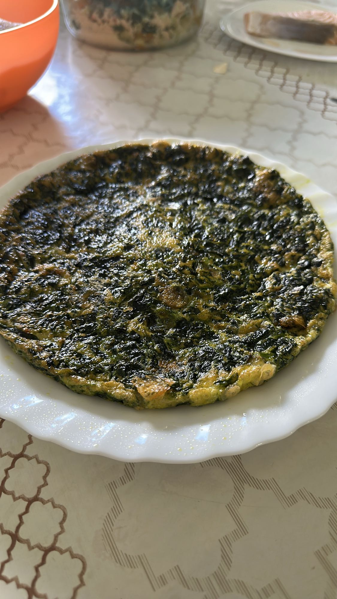 Omelette aux épinards