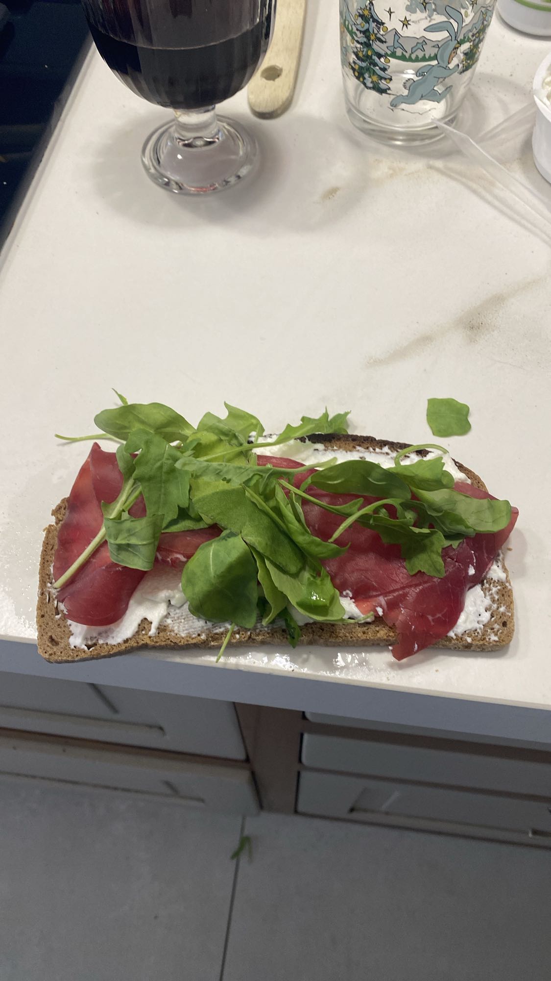 Roggenbrot mit Bresaola