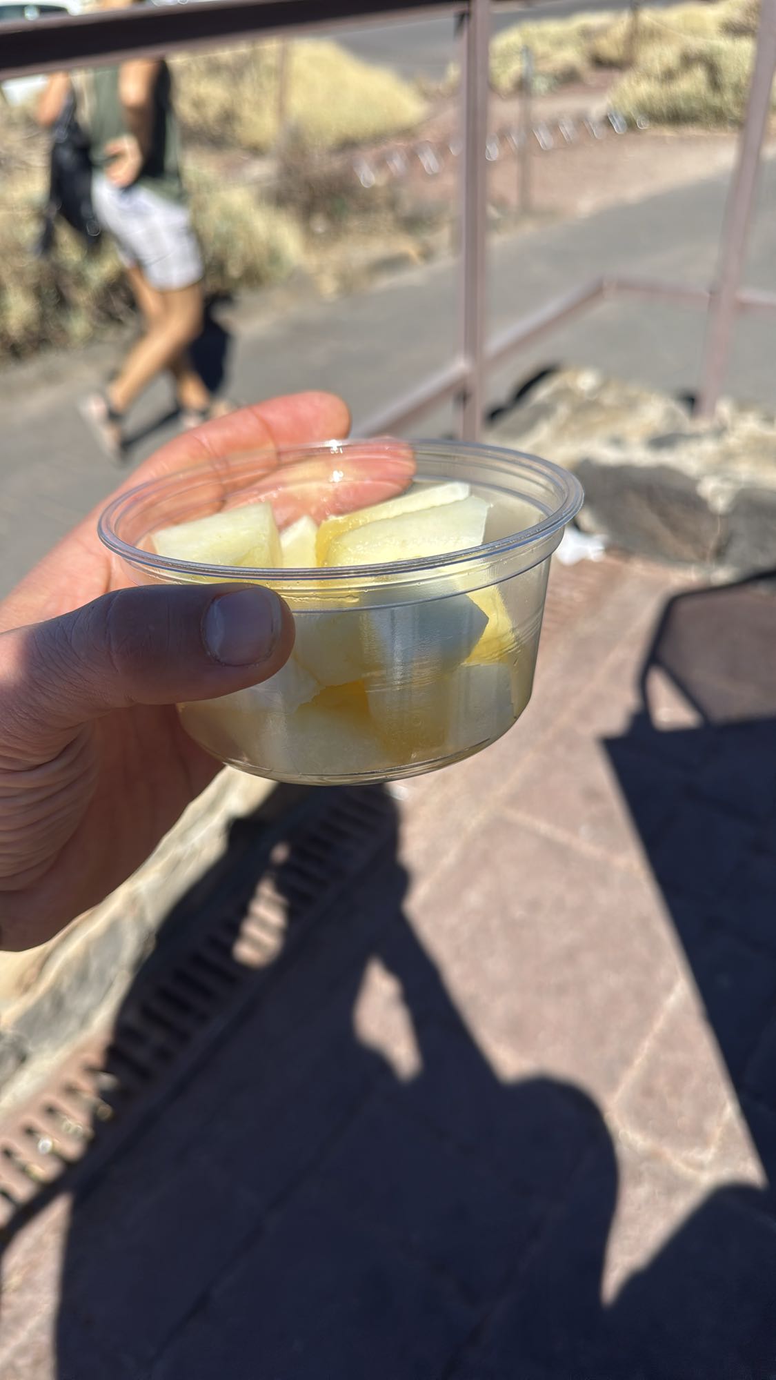 vaso de melón fresco