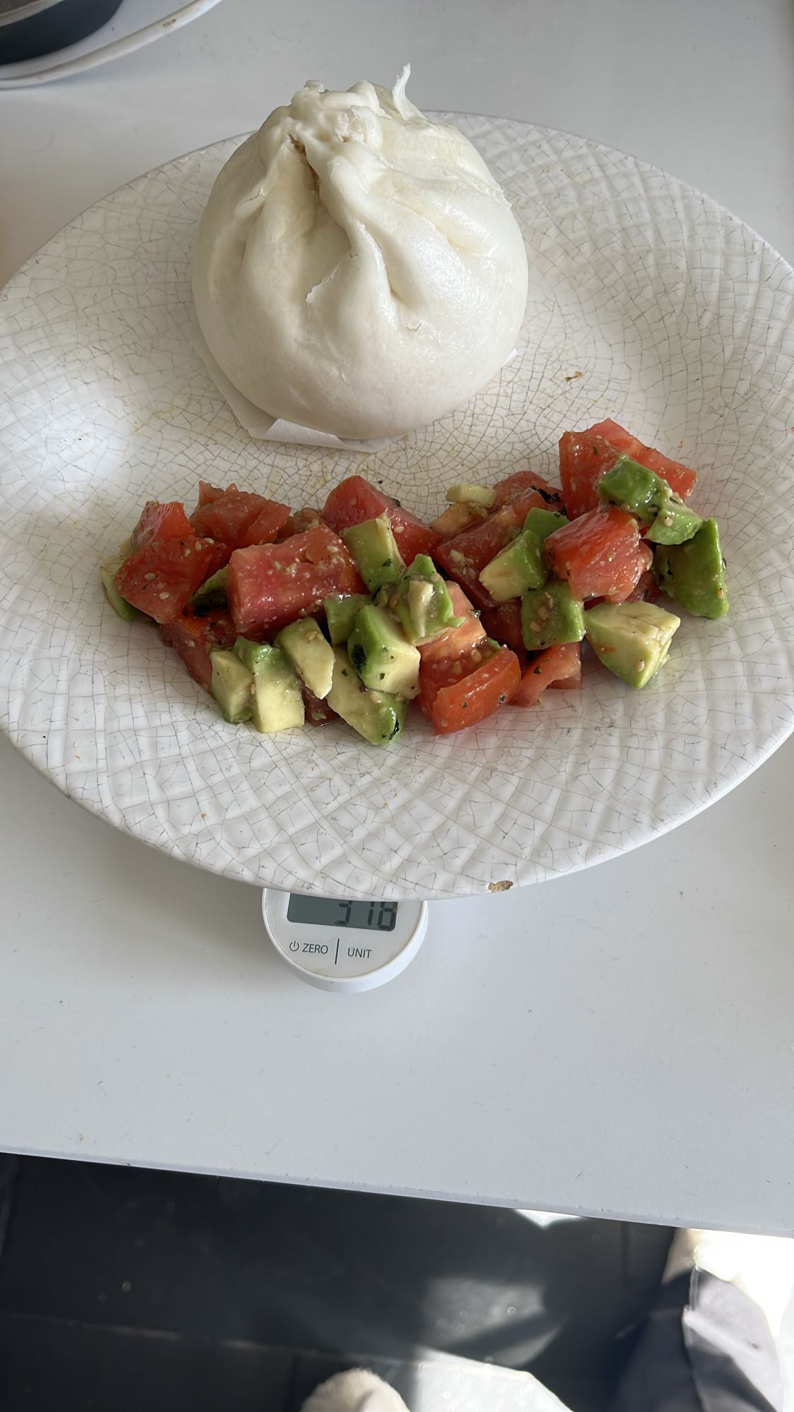 Bao et salade avocat