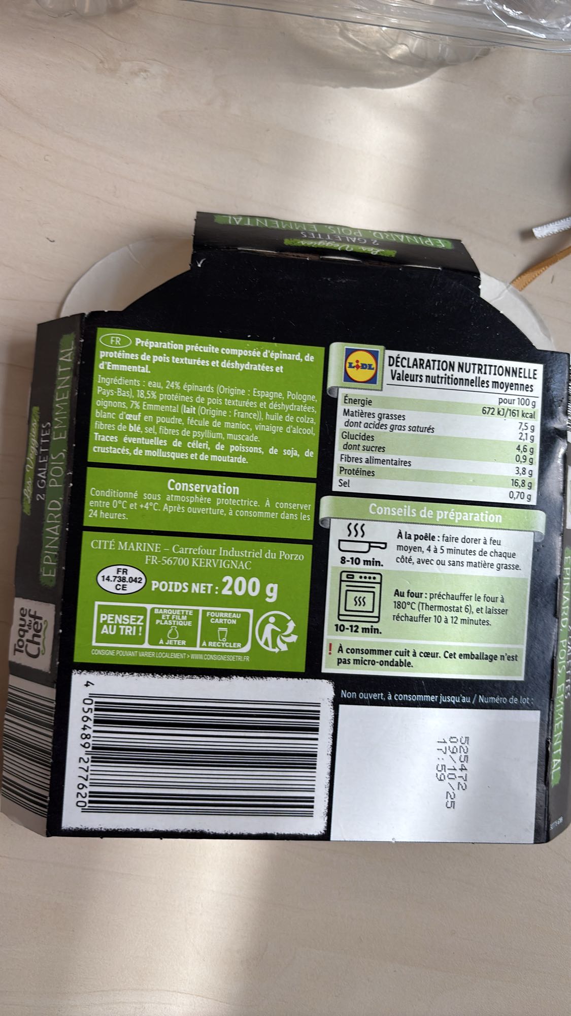 Galettes épinard emmental