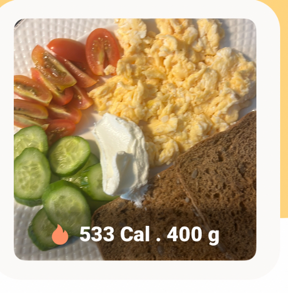 Äggfrukost med grönsaker