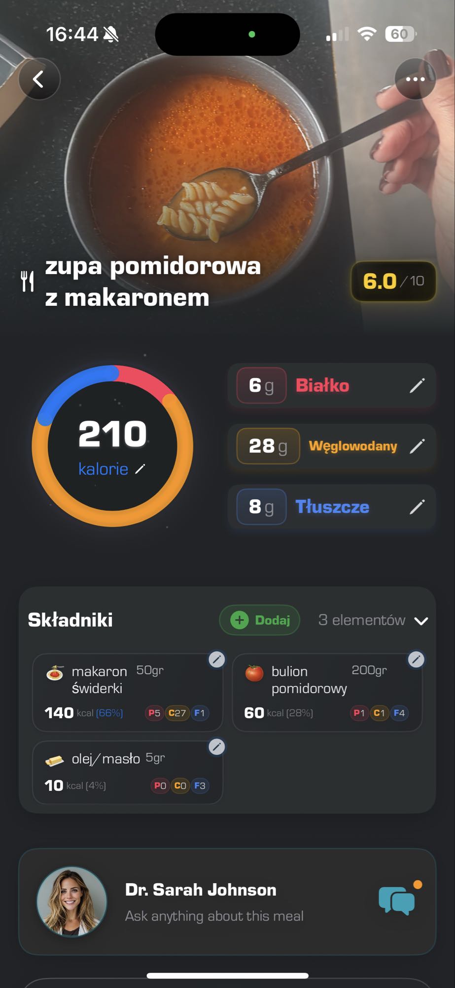 zupa pomidorowa z makaronem
