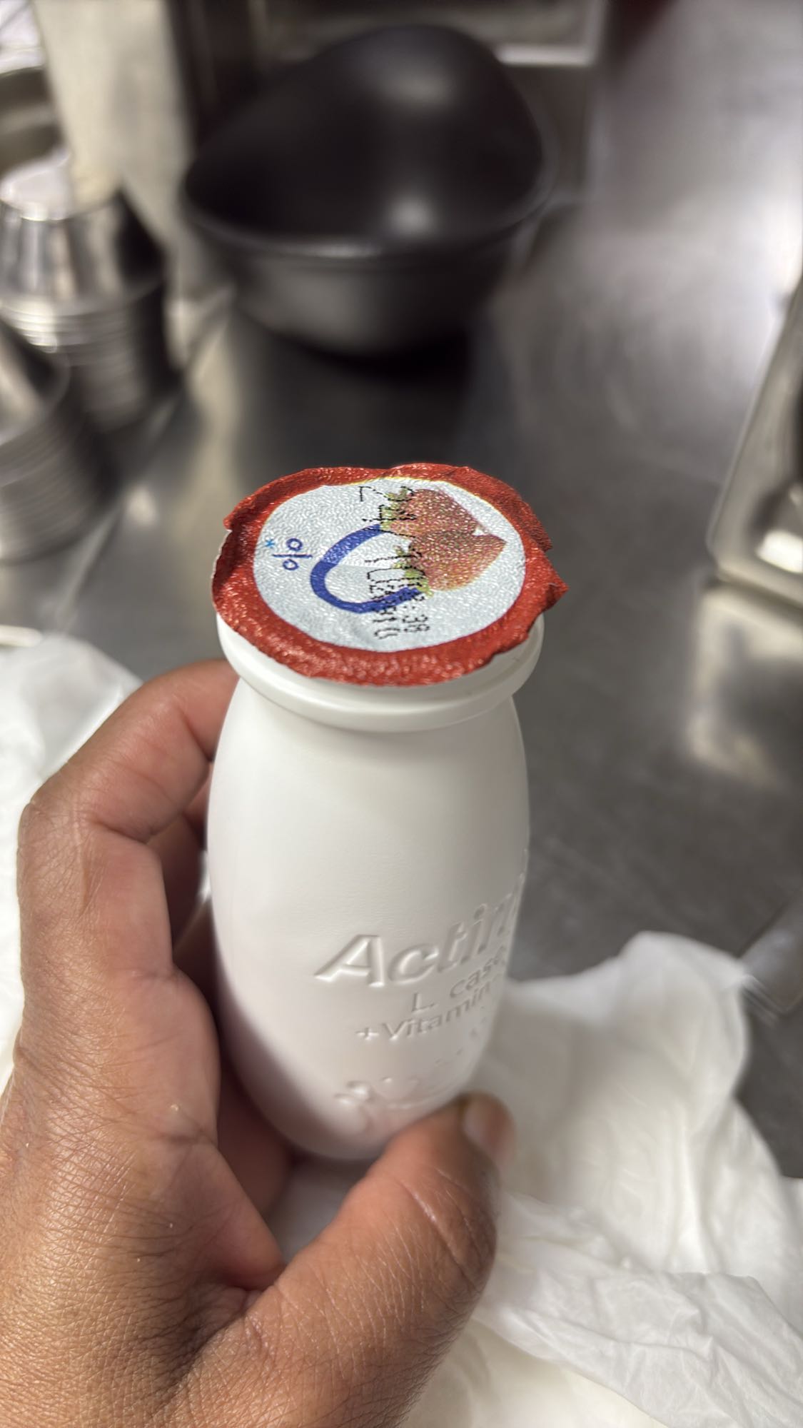 Bebida láctea Actimel fresa