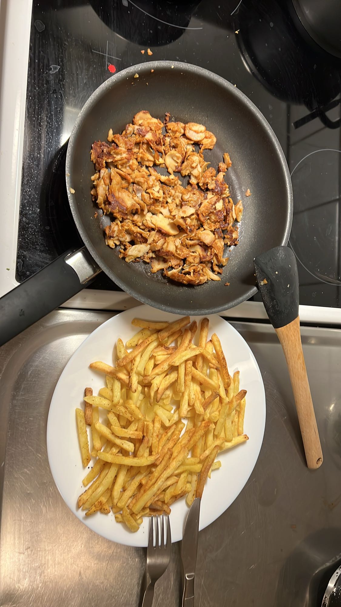 Kycklingkebab med pommes